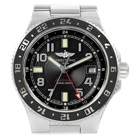 a32380 breitling|Breitling Aeromarine Superocean GMT Black Dial .